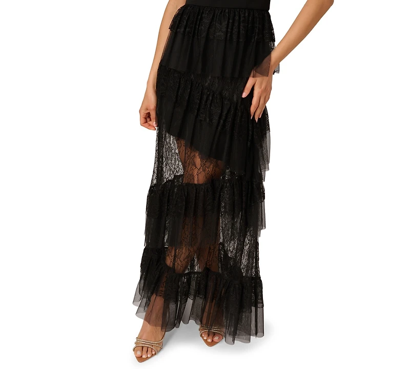 Adrianna Women's Off-The-Shoulder Layered Lace Gown