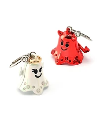 Betsey Johnson Faux Stone Halloween Angel Devil Mismatch Drop Earrings