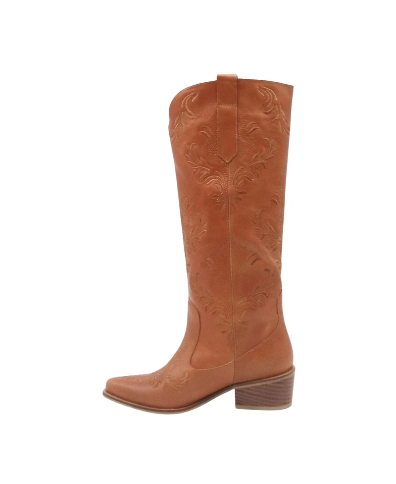Stivali New York Women's Jolene Leather Cowboy Boots