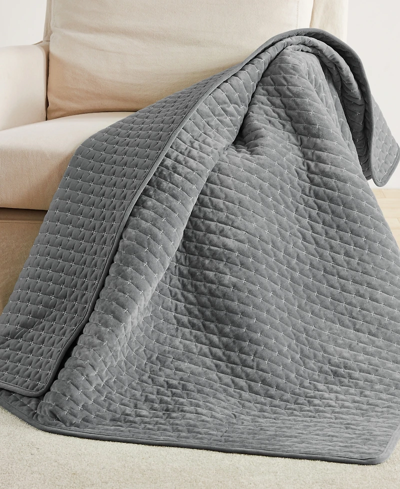 Levtex Velvet Stitch Reversible Quilted Throw, 50" x 60"