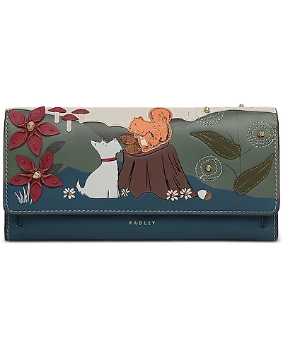 Radley London Woodland Wander Large Leather Flapover Matinee Wallet