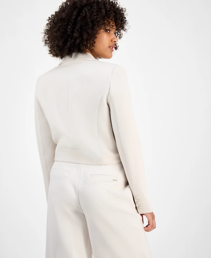 Guess Women's Joandra Double-Breasted Cropped Blazer