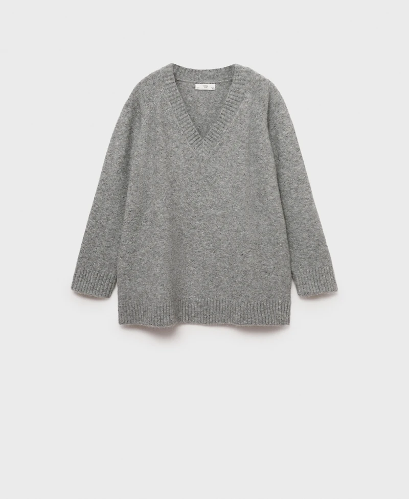 Mango Women's V-Neck Knit Sweater