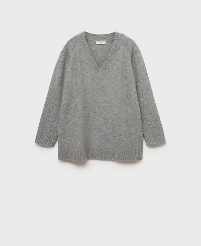 Mango Women's V-Neck Knit Sweater