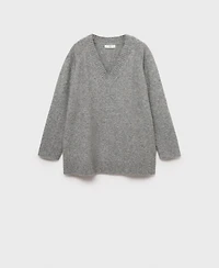 Mango Women's V-Neck Knit Sweater