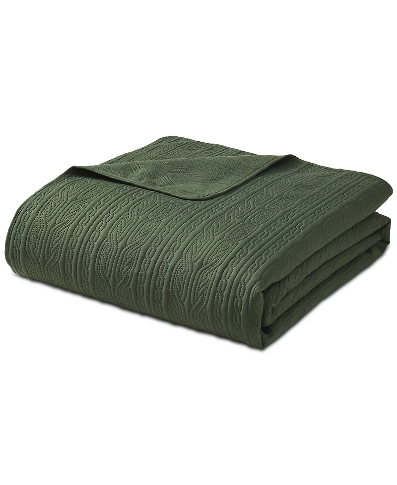 Seventh Studio Cable-Knit Pinsonic Microfiber -Pc. Quilt Set