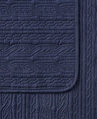 Seventh Studio Cable-Knit Pinsonic Microfiber 2-Pc. Quilt Set, Twin