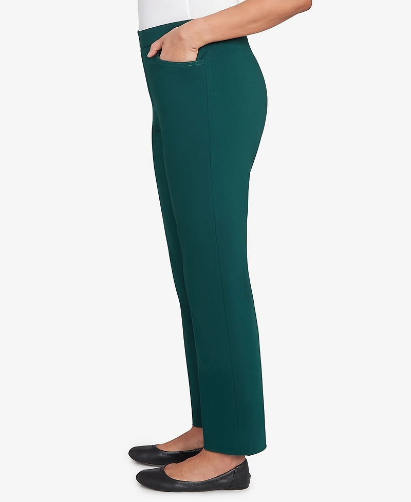 Alfred Dunner Women's Classic Allure Fitted Stretch Short Length Pants