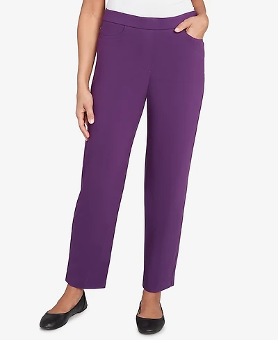 Alfred Dunner Women's Classic Allure Fitted Stretch Medium Length Pants