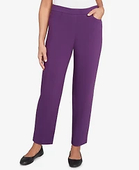 Alfred Dunner Women's Classic Allure Fitted Stretch Medium Length Pants