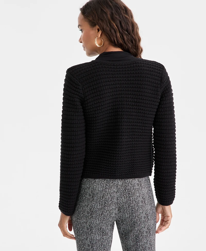 I.n.c. International Concepts Petite Yarn-Blend Button-Down Cardigan Sweater, Created for Macy's