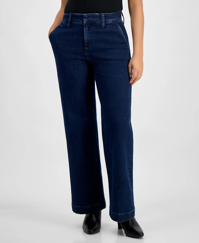 I.n.c. International Concepts Petite Flat-Front Denim Pants, Created for Macy's