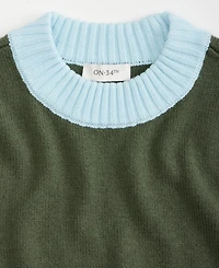 On 34th Women's Long Sleeve Crewneck Sweater, Macy's Exclusive