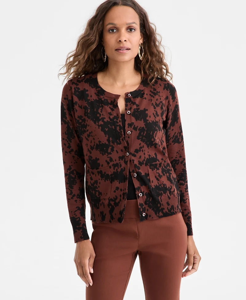 I.n.c. International Concepts Petite Printed Cardigan, Macy's Exclusive