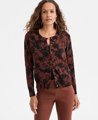 I.n.c. International Concepts Petite Printed Cardigan, Macy's Exclusive