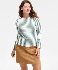 On 34th Women's Button-Cuff Boatneck Top, Macy's Exclusive