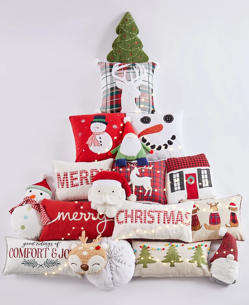 Levtex White Pine Applique Decorative Pillow, 18" x 18"