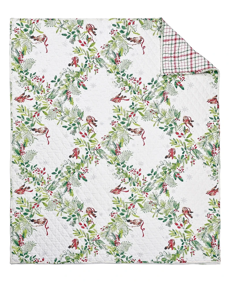 Levtex Tinsel Tidings Reversible Quilted Throw, 50" x 60"
