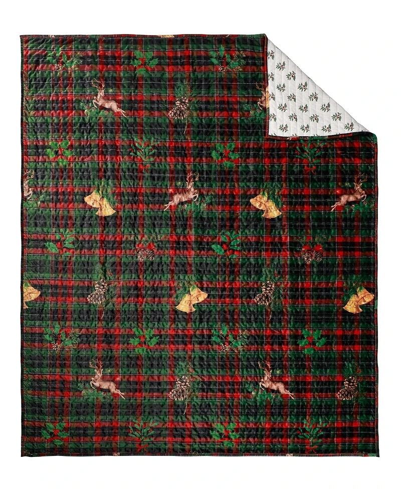 Levtex Merry Tartan Reversible Quilted Throw, 50" x 60"
