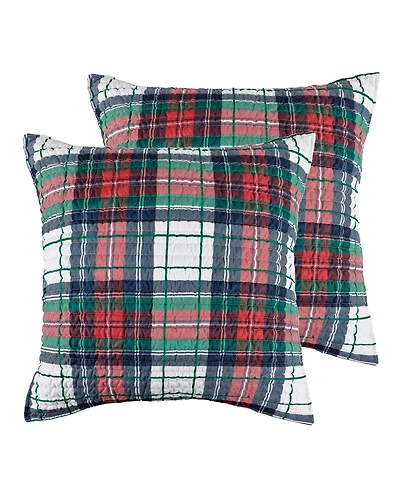 Levtex Spencer Red Plaid 2-Pc. Sham Set, European