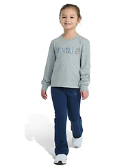 adidas Toddler and Little Girls 2-Piece Crewneck T-Shirt Flare Pant Set