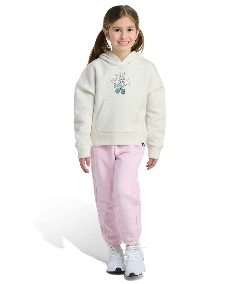 adidas Toddler and Little Girls 2-Piece Pull-On Hoodie Pant Set
