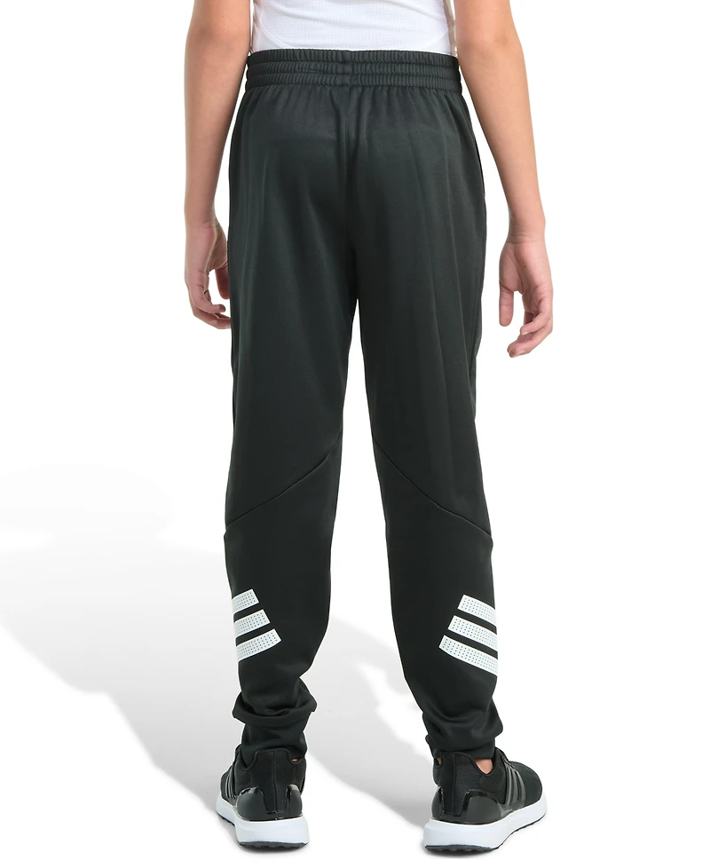 adidas Big Boys Elastic Waistband 3-Stripe Jogger Pants