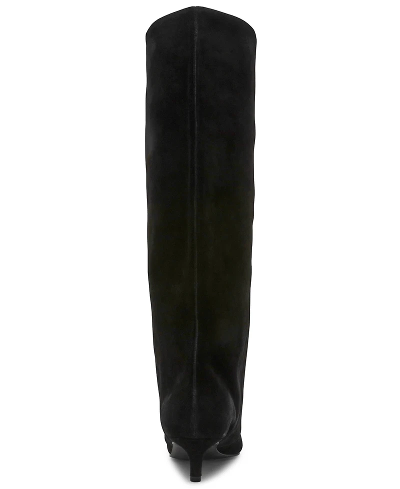 Steve Madden Women's Luca Wide-Calf Slouchy Kitten-Heel Dress Boots