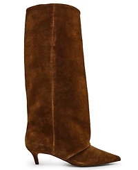 Steve Madden Women's Luca Wide-Calf Slouchy Kitten-Heel Dress Boots