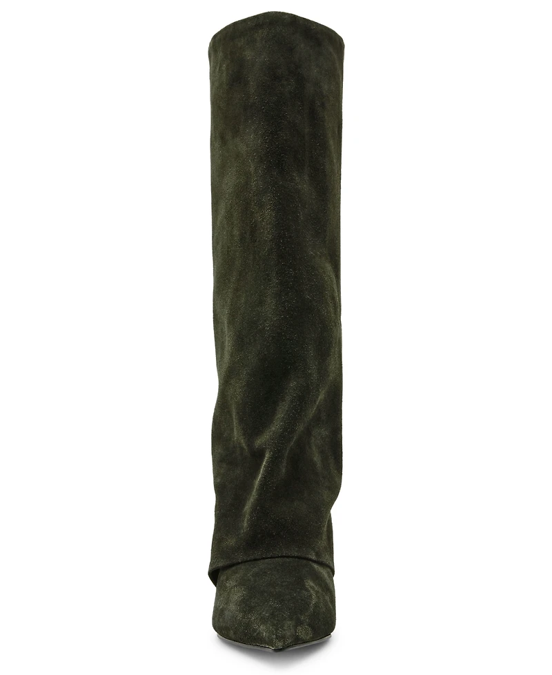 Steve Madden Women's Luca Slouchy Kitten-Heel Dress Boots