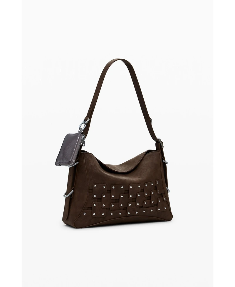 Desigual Women's Medium studded patch handbag