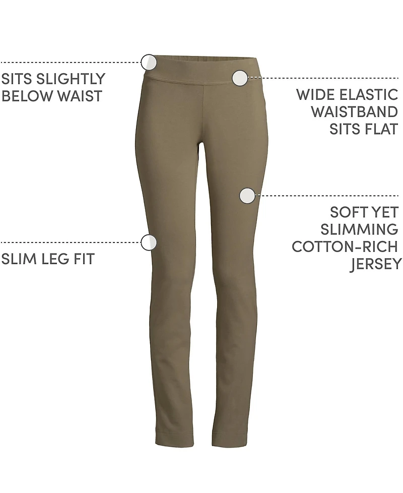 Lands' End Women's Starfish Mid Rise Slim Leg Pants