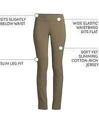 Lands' End Women's Starfish Mid Rise Slim Leg Pants