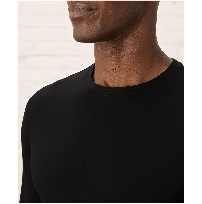 Pact Men's Organic Cotton Luxe Stretch Jersey Slim Long Sleeve Tee