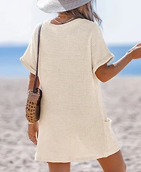 Cupshe Women's Sunny Days Only Green Cover-Up Mini Beach Dress