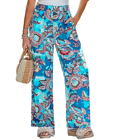 Cupshe Women's Color Bloom Floral Pants