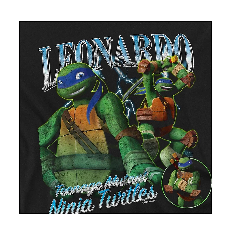 Logovision Men's Teenage Mutant Ninja Turtles Leonardo Homage T-Shirt
