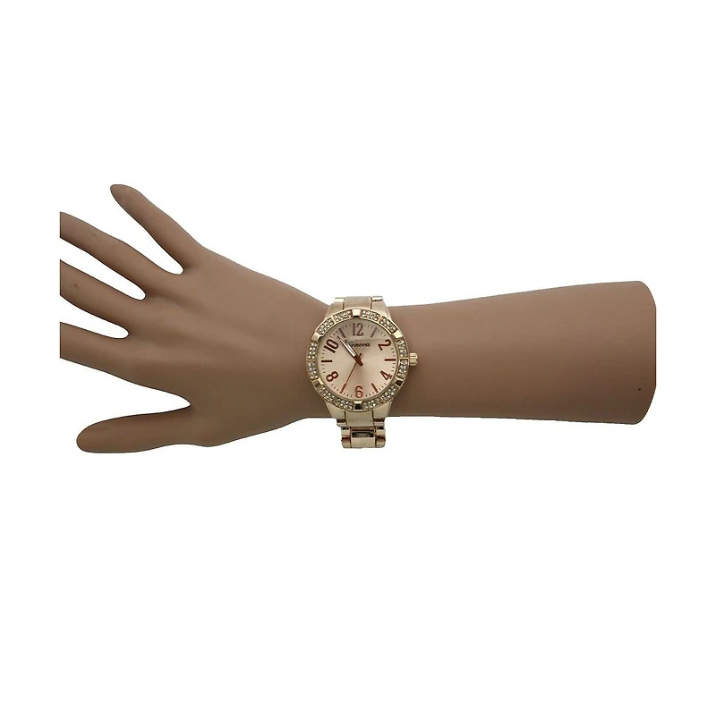 Rose Gold Elegant Rhinestiones Women Watch