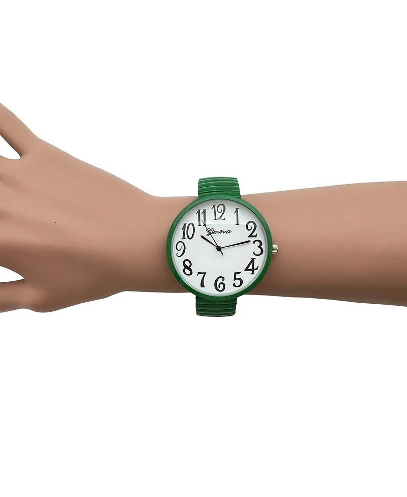 Olivia Pratt Green Big Face Fun Colors Women Watch