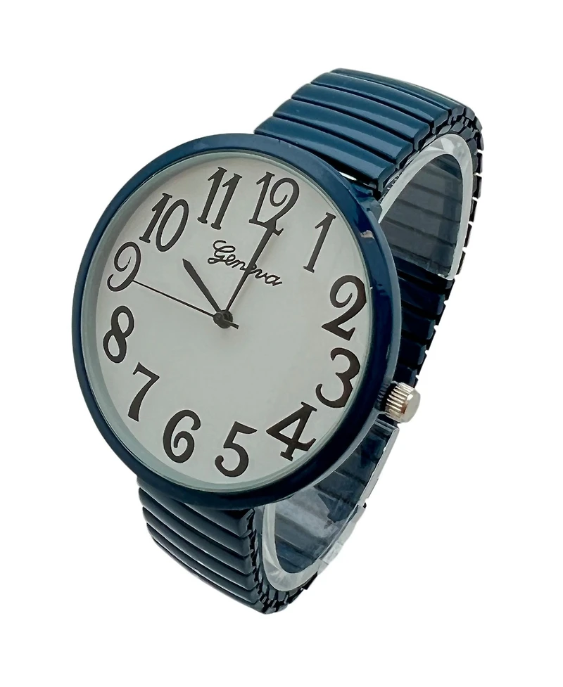 Navy Big Face Fun Colors Women Watch