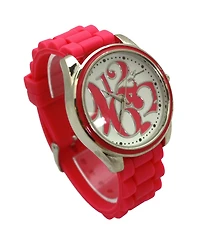 Olivia Pratt Hot Pink Round Big Face with Colorful Numbers Women Watch