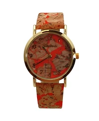 Olivia Pratt Multi Cork Style Strap Women Watch