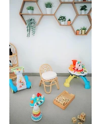 Set of 2 Chairs for Children in Rattan Beige