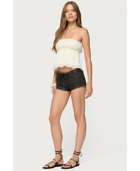 Edikted Women's Lace Up Micro Shorts
