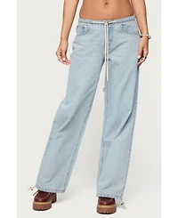 Edikted Women's Meggie Low Rise Jeans