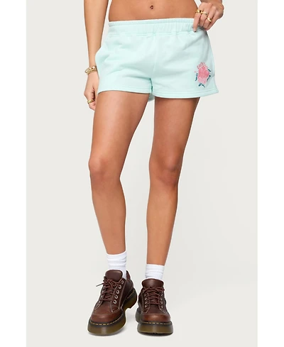 Edikted Women's Beach Bloom Sweat Shorts