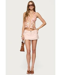 Edikted Women's Mermaid Backless Sequin Split Front Top