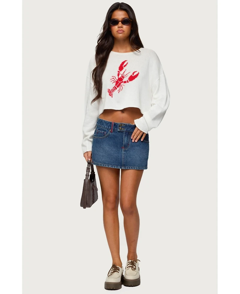 Edikted Women's Lobster Babe Oversized Knit Top