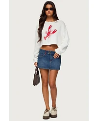 Edikted Women's Lobster Babe Oversized Knit Top