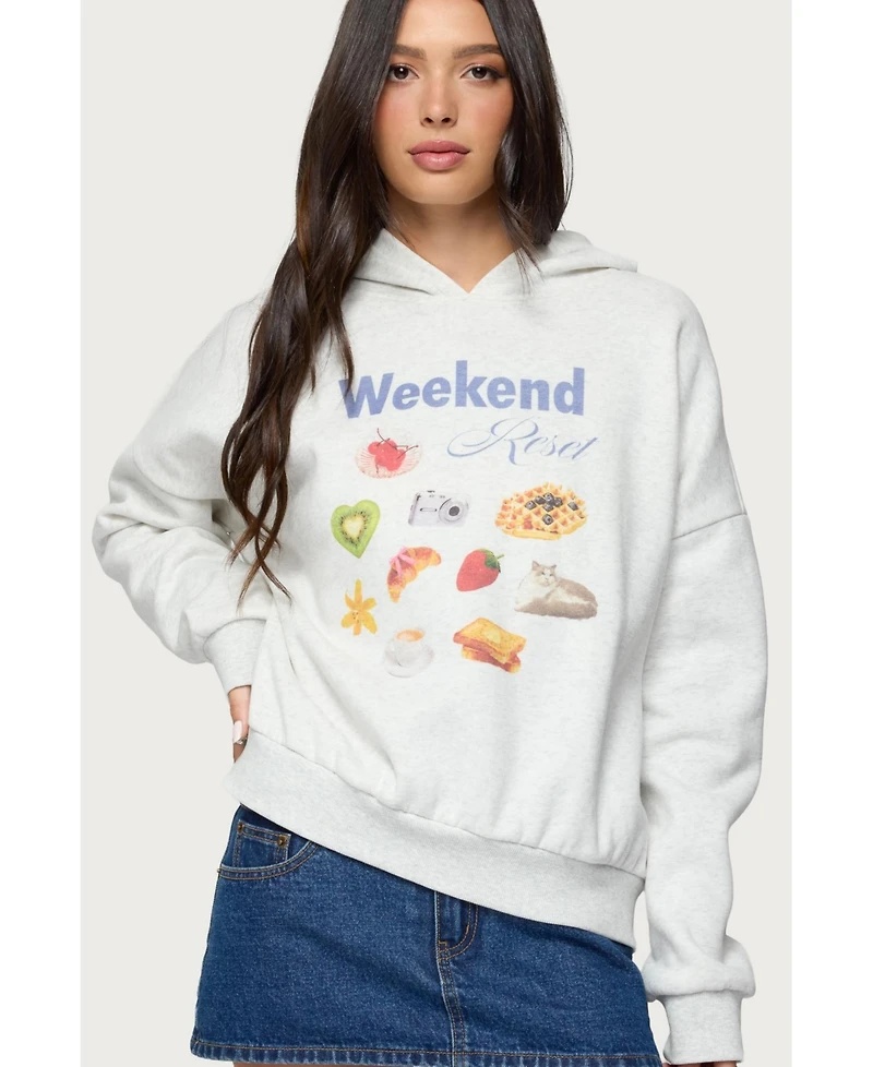 Edikted Women's Weekend Reset Hoodie